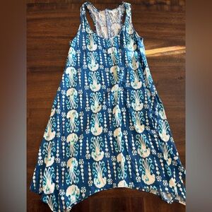Lilly Pulitzer Dress XS Melle Dress Indigo Get in Line Blue Navy Jellyfish